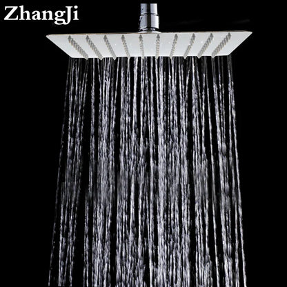 DecorBites™ 10 Inch Stainless Steel Square Ceiling Rain Shower Head