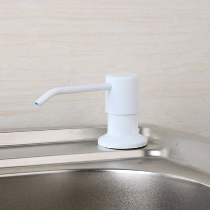 DecorBites™ ABS White Soap Dispenser for Kitchen Bathroom Sink, Shampoo, Shower, Lotion - New Liquid