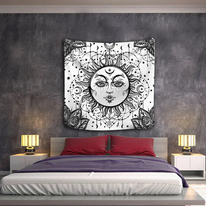 DecorBites™ Celestial Mandala Tapestry Wall Hanging for Dorm Decor & Psychedelic Vibes