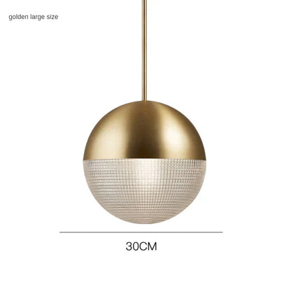 DecorBites™ Glass Ball LED Pendant Light - Gold Minimalist Nordic Hanging Lamp
