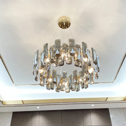 DecorBites™ Crystal LED Chandelier for Elegant Living Room, Dining, Bedroom, Kitchen