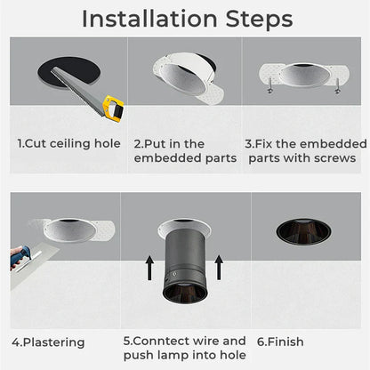 DecorBites™ Adjustable Recessed LED Ceiling Downlight for GU10/MR16/MR11 Bulbs