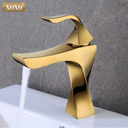 DecorBites™ Contemporary Brass Basin Faucet with Single Handle Mixer for Bathroom