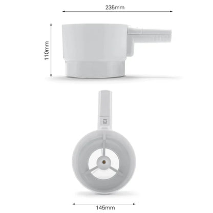 DecorBites™ Electric Flour Sifter Shaker for Baking - Plastic Cup Shape Powder Sieve Sugar Shaker