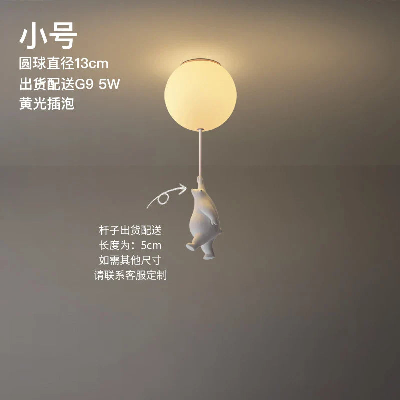 DecorBites™ Bear LED Ceiling Light: Modern Cartoon Warmth for Kids Rooms, Bedroom, Living Room Lighting