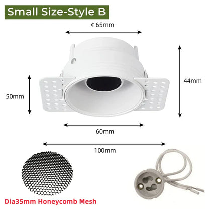 DecorBites™ Adjustable Recessed LED Ceiling Downlight for GU10/MR16/MR11 Bulbs