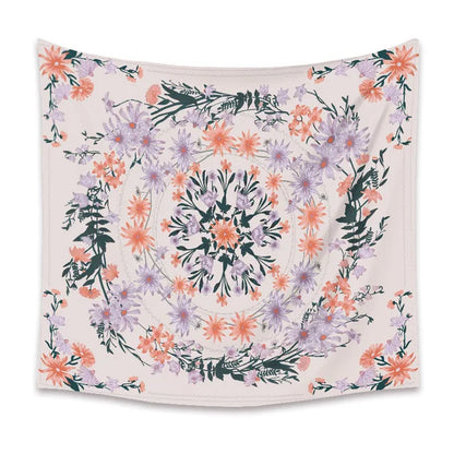 DecorBites™ Bohemian Mandala Flower Tapestry Wall Hanging for Living Room Bedroom Decor