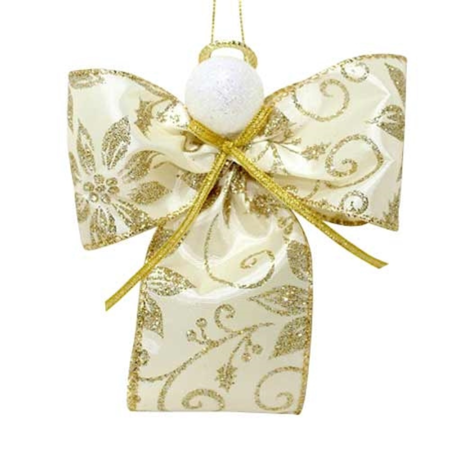 Angel Ribbon Ornament | Gold | Heirloom Treasures