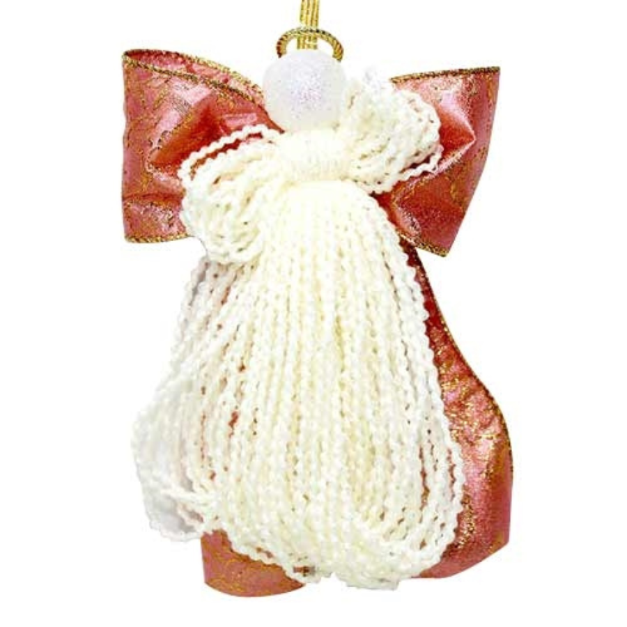 Angel Red Bow Ornament | Heirloom Treasures