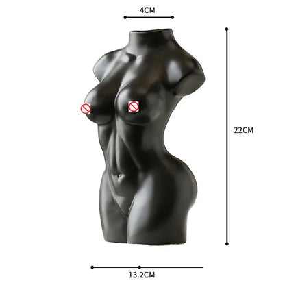 DecorBites™ Abstract Nude Female Ceramic Vase Black White Home Decor Ornament