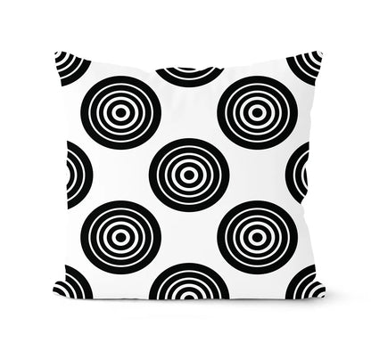 DecorBites™ Geometric Black & White Pillowcase Set – Home Sofa Decoration Cushion