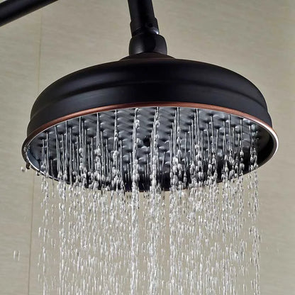 DecorBites™ 8" Antique Brass Rainfall Shower Faucet Head for Refreshing Showers