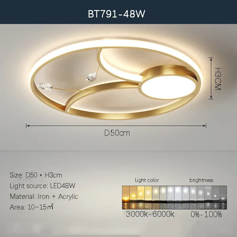 DecorBites™ LED Chandelier: Modern Whole House Indoor Lighting for Bedroom, Living Hall, and Dining Room