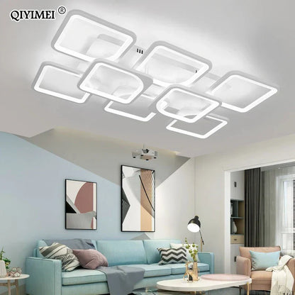 DecorBites™ Dimmable LED Chandelier for Bedroom Living Room Study, Modern Acrylic Lighting Fixture