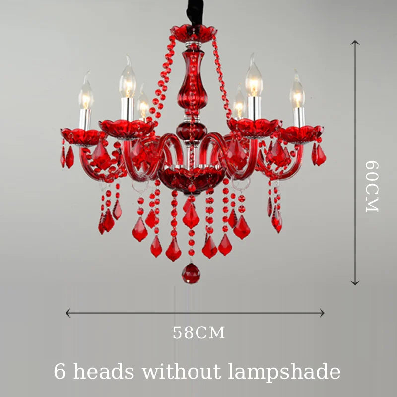 DecorBites™ Crystal Chandelier: Glamorous Green Lighting for Wedding Parlor, Bedroom, and More