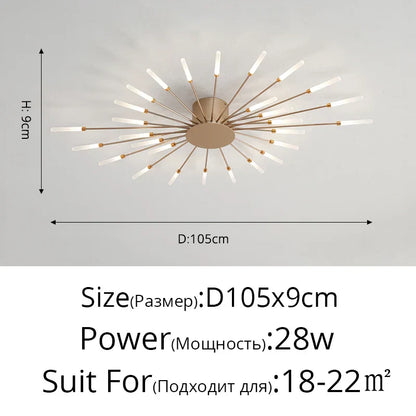 DecorBites™ LED Acrylic Ceiling Light Fixture for Bedroom Hall Living Room Kids, Modern Luster