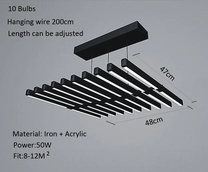 DecorBites™ LED Chandelier: Modern Art Pendant Light for Living/Dining Room, Office, Bar