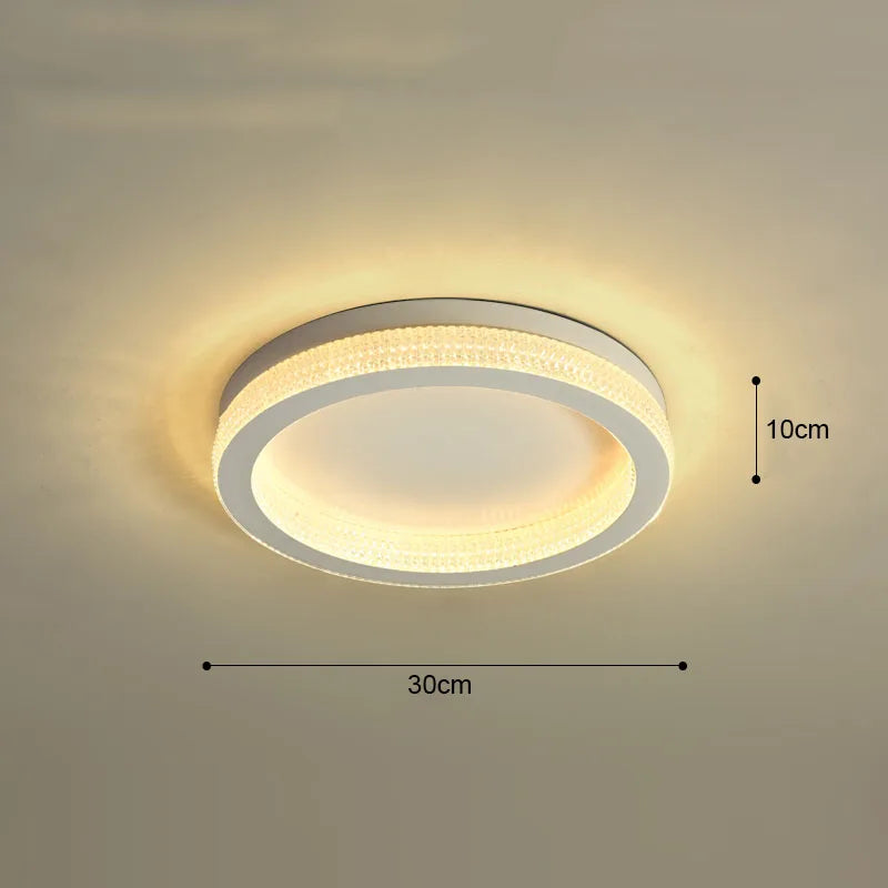 DecorBites™ Black Gold Crystal Chandelier LED Ceiling Light for Living Room Bedroom