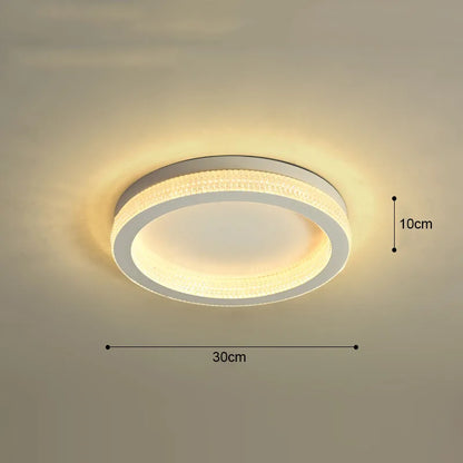 DecorBites™ Black Gold Crystal Chandelier LED Ceiling Light for Living Room Bedroom