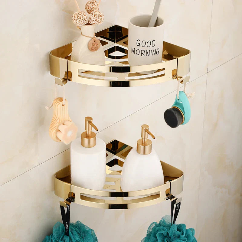 ™ Gold Bathroom Hardware Set for Towels, Paper, Brushes, and More