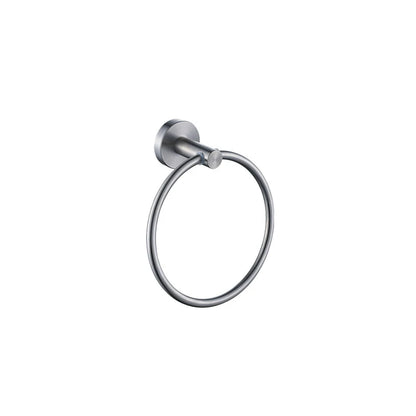 DecorBites™ Black Stainless Steel Bathroom Set: Robe Hook, Towel Rail, Shelf, Tissue Holder