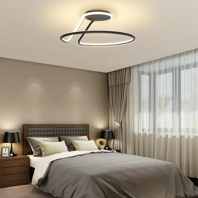 DecorBites™ Aluminum LED Chandelier: Modern Minimalist Bedroom Kitchen Lighting Fixtures