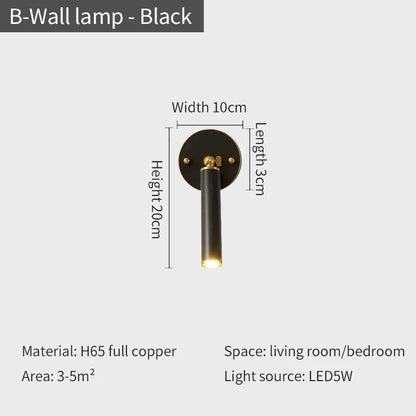 DecorBites™ Copper Bedroom Chandelier & Modern Bar Spot Light Wall Sconce Set