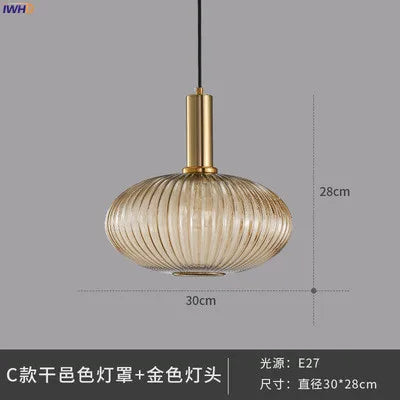 DecorBites™ Glass Pendant Lights: Modern Nordic Style LED Pendant Lamp for Bedroom, Living, Dining Room
