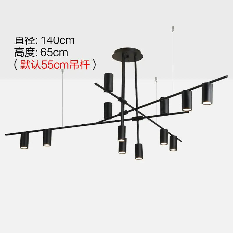 DecorBites™ Black Minimalist Dining Room Chandelier: Modern Nordic Long Lights for Stylish Lighting