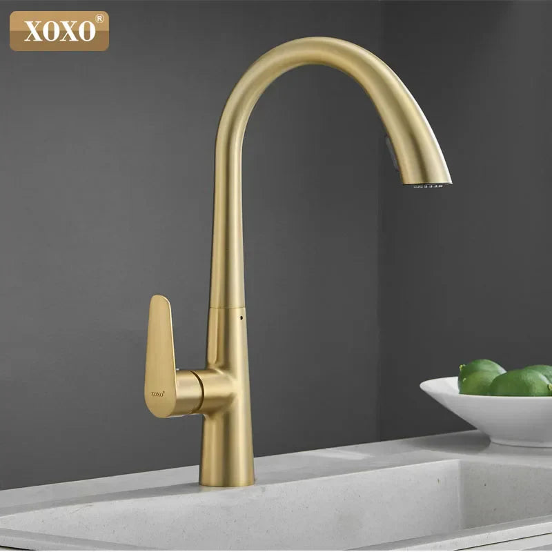 DecorBites™ Black Single Handle Pull Out Kitchen Faucet Swivel 360° Water Mixer Tap