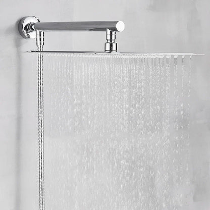 DecorBites™ 10" Square Rainfall Shower Head Set with Stainless Steel Hose