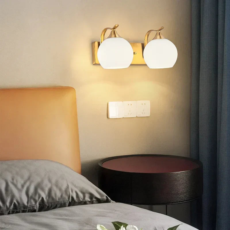 DecorBites™ Brass Glass Wall Sconce Lighting, Classic Nordic Loft Interior Fixture