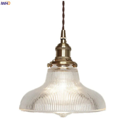 DecorBites™ Glass Copper Pendant Light: Modern Nordic Style Hanging Lamp for Kitchen, Dining, and Living Room