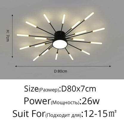 DecorBites™ LED Acrylic Ceiling Light Fixture for Bedroom Hall Living Room Kids, Modern Luster