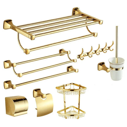 ™ Gold Bathroom Hardware Set for Towels, Paper, Brushes, and More