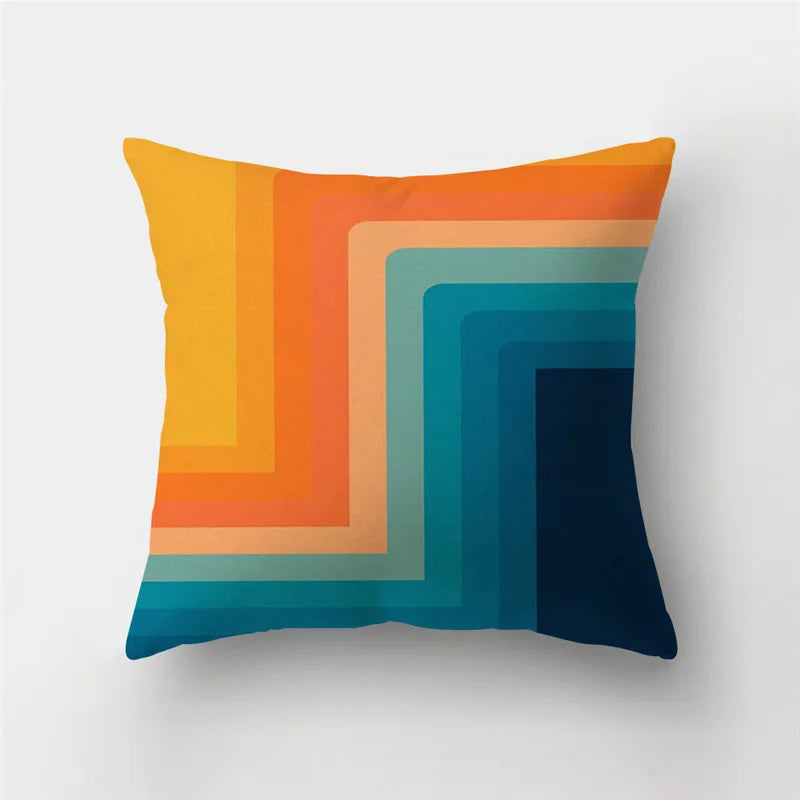 DecorBites™ Geometric Stripe Patchwork Pillow Case | Home Decor Sofa Cushion Cover