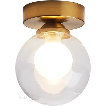 DecorBites™ Glass Ball Ceiling Light: Modern Nordic Style, Creative Round Lamp for Home Decor.