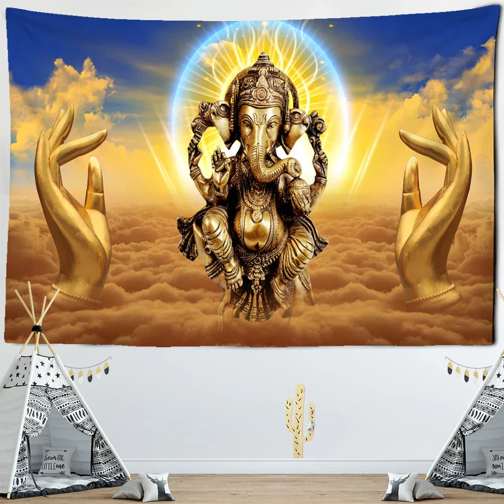 DecorBites™ Elephant Bergamot Tapestry Wall Hanging for Bohemian Home Decor