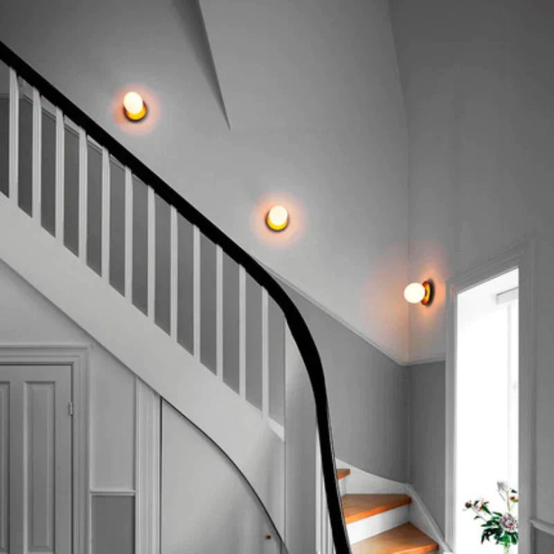 DecorBites™ Glass Ball Ceiling Lamp: Nordic Minimalist Round Hallway Light with Modern Design
