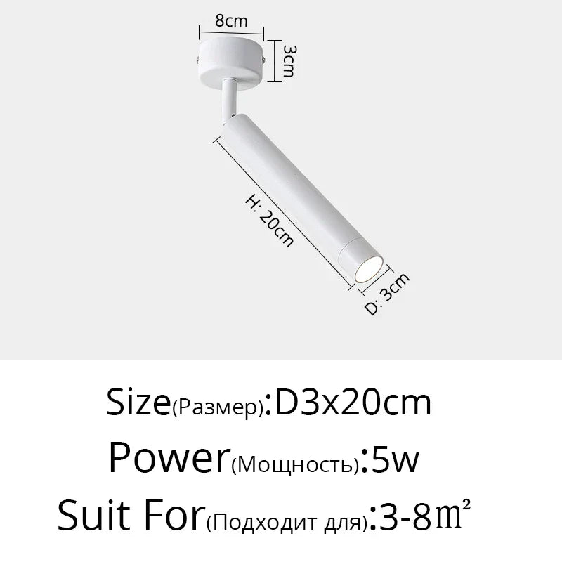 ™ LED Adjustable Angle Spotlight Ceiling Lights for Background Wall and Aisle