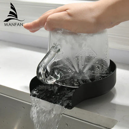 DecorBites™ Glass Rinser: Automatic Cup Washer & Pitcher Cleaner for Home Kitchen