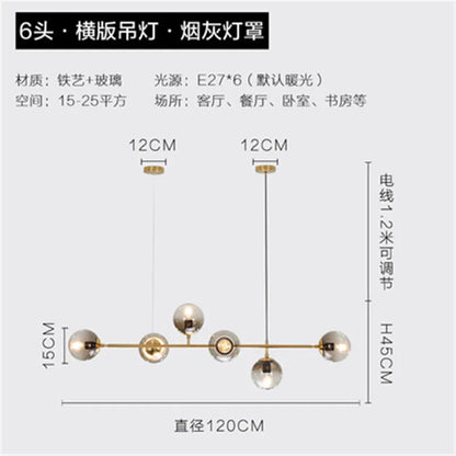 DecorBites™ Glass Ball Bubble LED Chandelier for Modern Home Decor