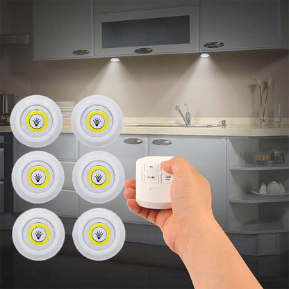 DecorBites™ LED Under Cabinet Light with Remote Control Dimming