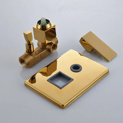 ™ Golden Rainfall Shower Faucet Set with Single Handle Brass Bath Mixers