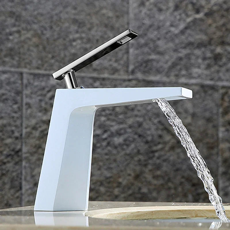 DecorBites™ Brushed Nickel Bathroom Sink Faucet Single Handle Basin Mixer Tap