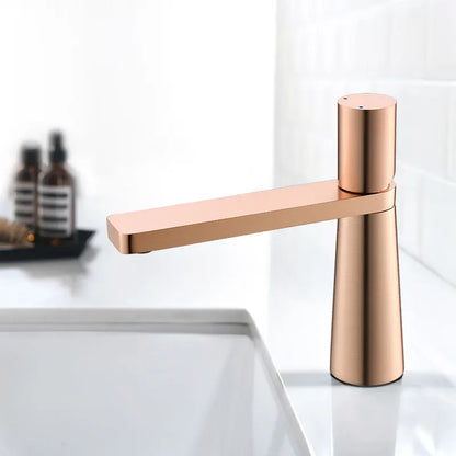 DecorBites™ Brushed Gold Basin Faucet - Elegant Brass Bathroom Mixer Tap for Lavatory
