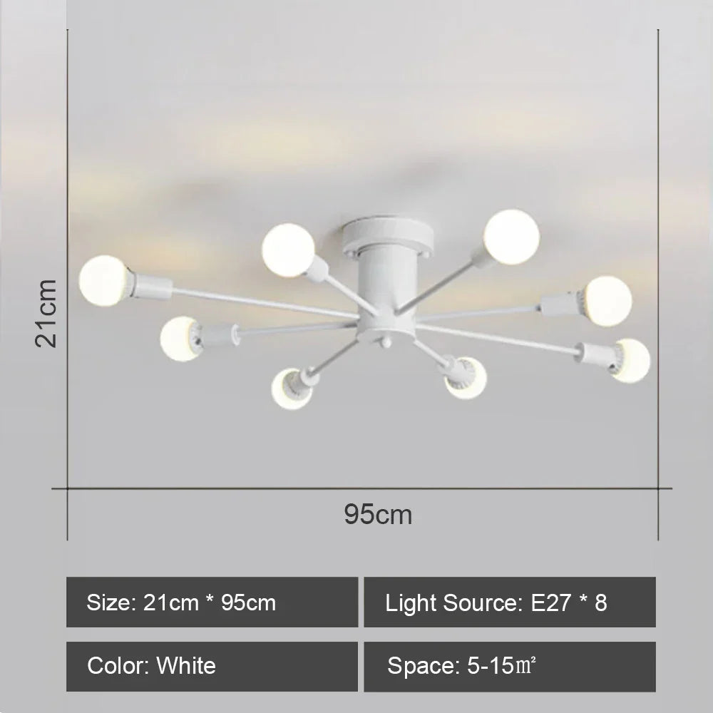 DecorBites™ LED Metal Chandeliers for Living Room - Stylish Ceiling Light for Home Decor