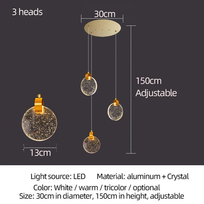 DecorBites™ Attic Crystal Chandelier for Living Room Dining Room Stair Lamp