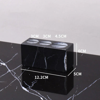 DecorBites™ Black Marquina Marble Bathroom Set cue.opti