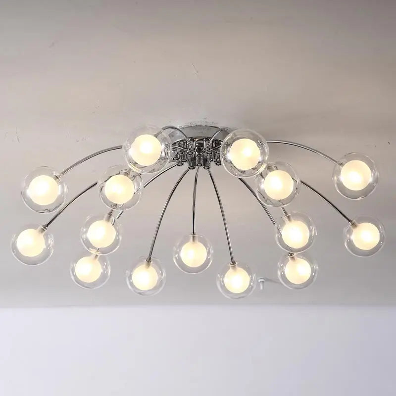 DecorBites™ LED Glass Chandelier for Modern Home Decor